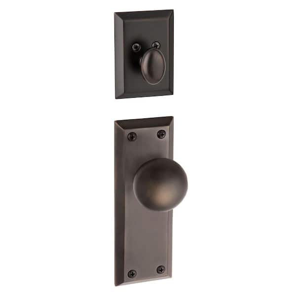 Grandeur Fifth Avenue Single Cylinder Timeless Bronze Combo Pack Keyed Alike with Knob and Matching Deadbolt