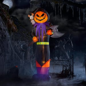 10 ft. LED Pumpkin Reaper with Axe Inflatable