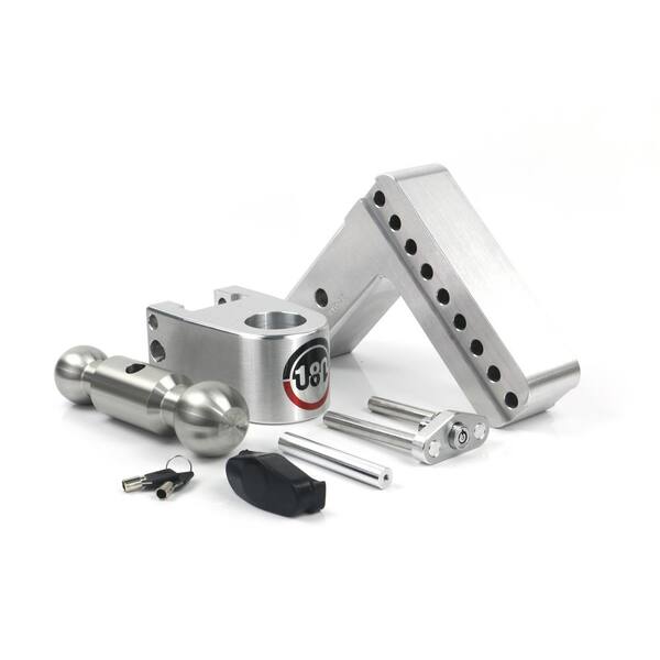 Adjustable Trailer Hitch Ball Mount - 2.5" Receiver - 6" Drop/Rise - 18,500 Lbs