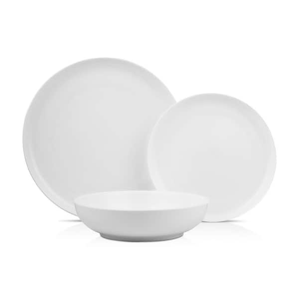 Gabrielle 24-Piece White Bone China Dinnerware Set (Service for 8)