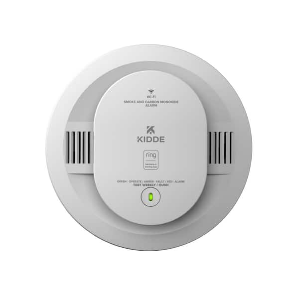 Battery Powered Ring App Enabled Smart Smoke & Carbon Monoxide Detector, Voice Alerts, Wire-Free Interconnect Alarm