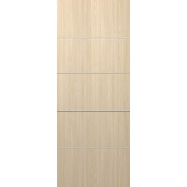 Belldinni Optima 4H 28 in. x 80 in. No Bore Solid Composite Core Loire Ash Composite Wood Interior Door Slab
