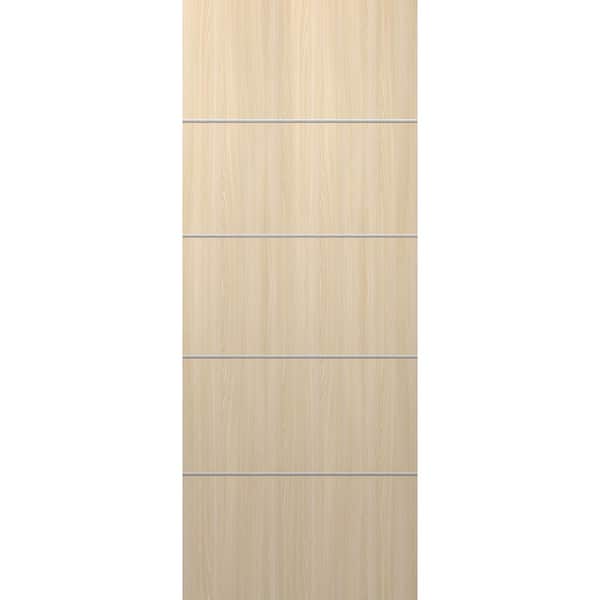 Belldinni Optima 4H 28 in. x 84 in. No Bore Solid Composite Core Loire Ash Composite Wood Interior Door Slab