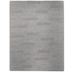 Russell Mocha 8 ft. x 10 ft. Rectangle Solid Pattern Wool Polyester Cotton Runner Rug