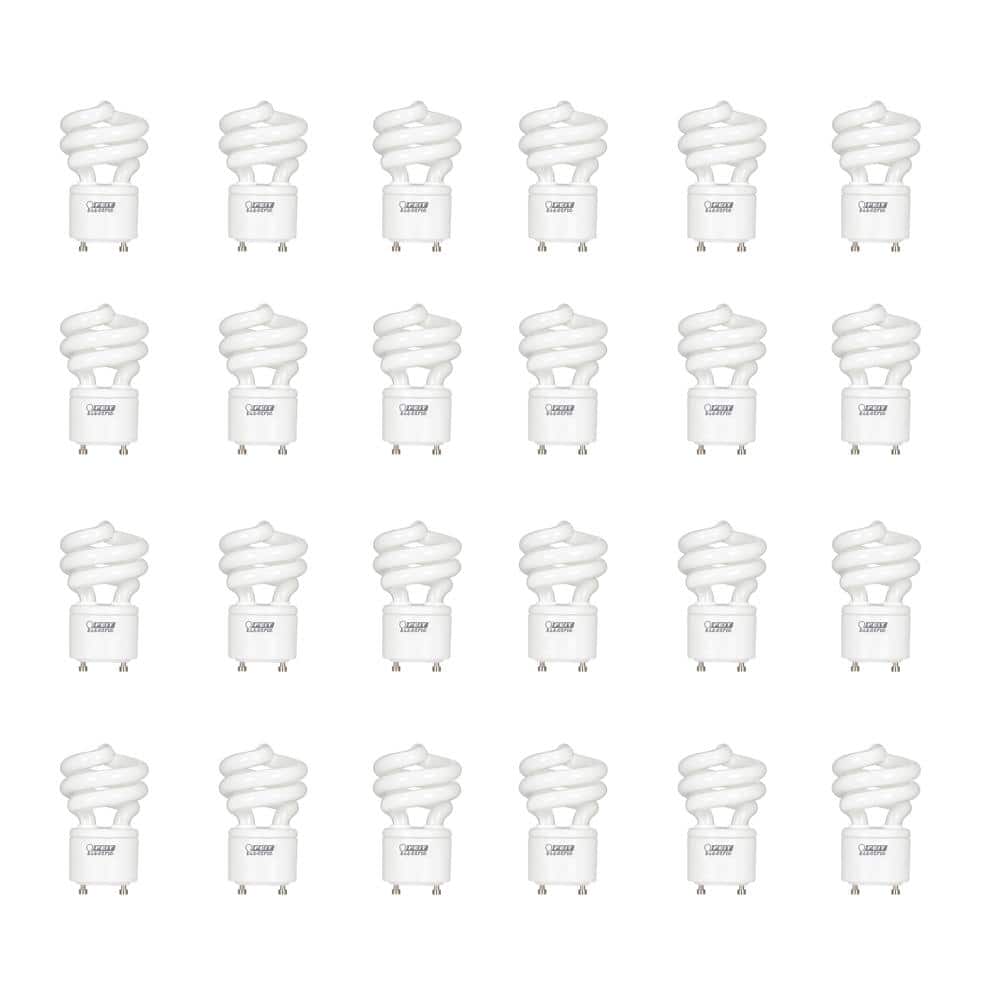 60-Watt Equivalent T3 Spiral Non-Dimmable GU24 Base CFL Compact Fluorescent Light Bulb, Soft White 2700K (24-Pack) price history on PriceWatchPro