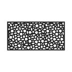 3 ft. x 6 ft. River Rock Black Polypropylene Decorative Screen Panel