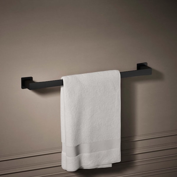 Honesty 24 in. Wall Mounted Towel Bar in Matte Black