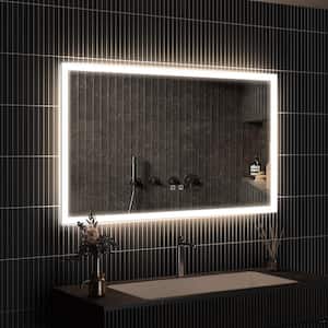 36 in. W x 30 in. H Rectangular Frameless LED Light with 3-Color and Anti-Fog Wall Mounted Bathroom Vanity Mirror
