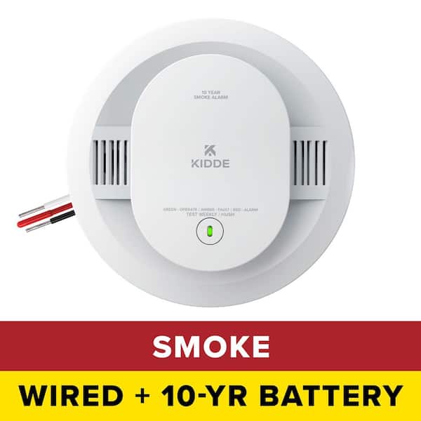 Hardwired Smoke Detector with 10-Year Battery Backup, Interconnect Capability and Voice Alerts, 20SA10-V
