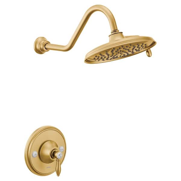 Weymouth 1 Handle Shower Trim Kit in Brushed Gold (Valve Not Included)