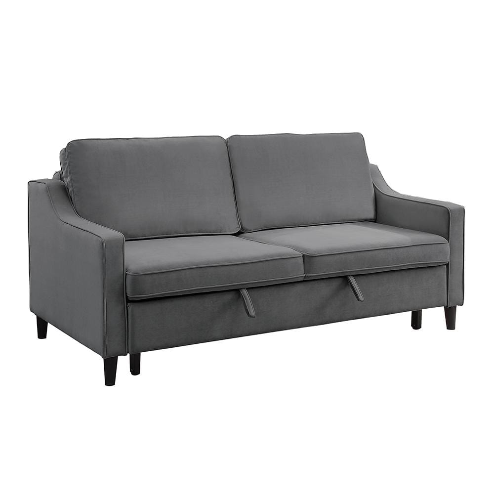 Metteo 71.5 in. Slope Arm Velvet Upholstered Convertible Studio Rectangle S