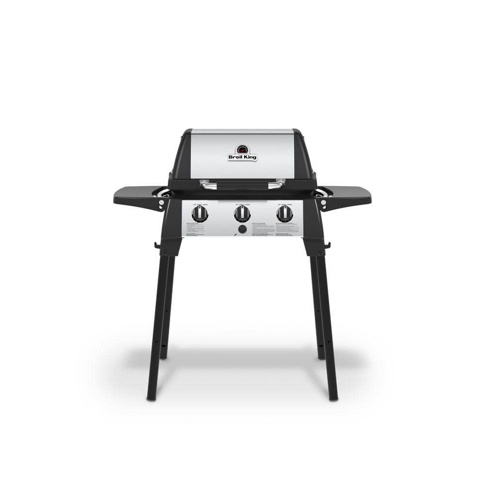 Porta-Chef 320 Portable Propane Grill in Stainless Steel and Black