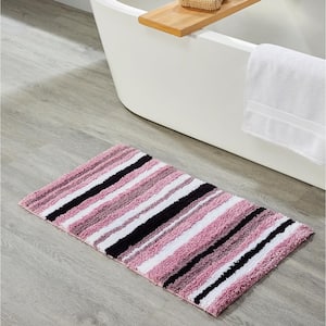 Griffie Collection 17 in. x 24 in. Purple Polyester Rectangle Bath Rug