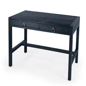 30.5 in. H x 40.0 in. W x 22.0 in. D Navy Blue Lark Wooden 2-Drawer Desk