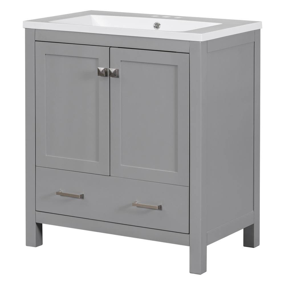 Nivencai 30 in. W x 18 in. D x 34 in. H Single Sink Freestanding Bath ...