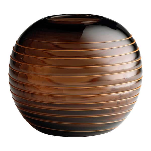 Filament Design Prospect 23.25 in. x 10.75 in. Black And Amber Vase