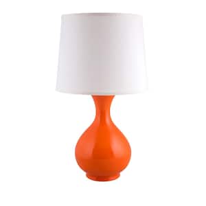 Jar 22.5 in. Orange Nectar Indoor Table Lamp