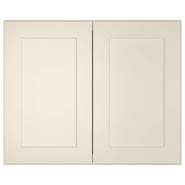 Homeibro 30 In W X 24 In D X 24 In H In Shaker Antique White Plywood Ready To Assemble Wall 3356