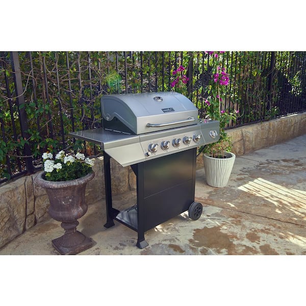 Nexgrill 5-Burner Propane Gas Grill in Stainless Steel with Side