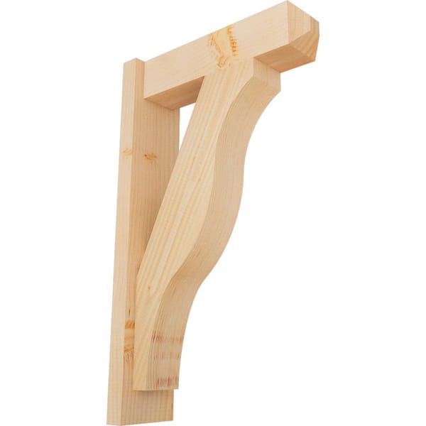 Ekena Millwork 6 in. x 30 in. x 18 in. Douglas Fir Fuston Craftsman Smooth Outlooker