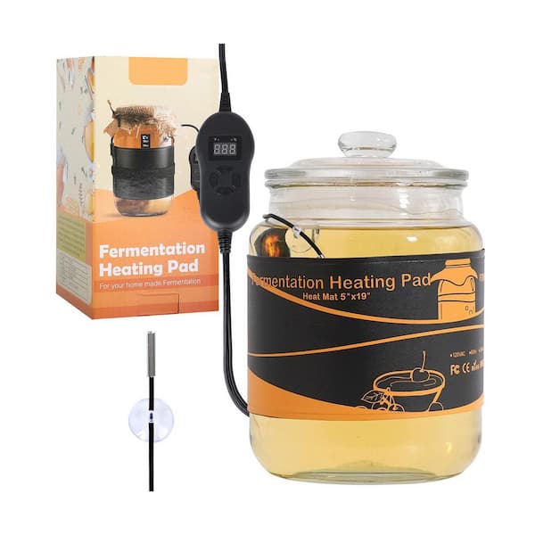 Kombucha Heating Wrap with Digital Thermostat Adjustable Fermentation Heater Belt Precise Temp Control