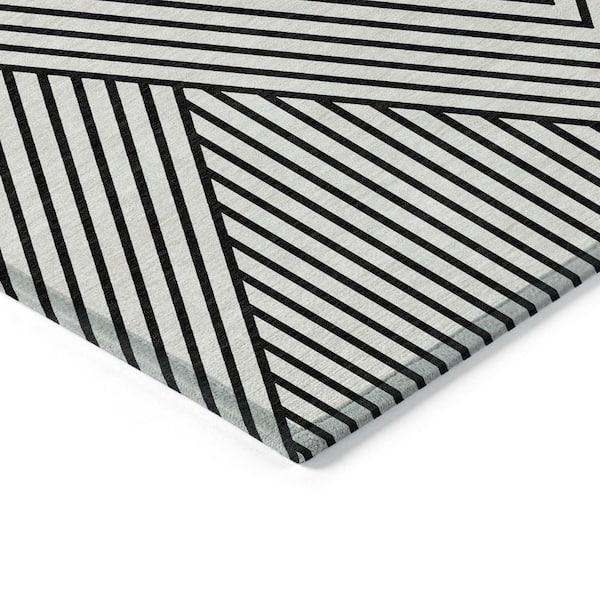 Chantille Machine Washable Indoor/Outdoor Abstract ACN937 White 8 ft. x 10 ft. Area Rug