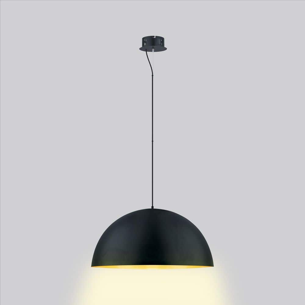 Gaetano Black and Gold LED Bowl Pendant Light