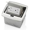 Leviton Pop-Up Floor Box With 15 Amp, Tamper-Resistant Outlet, Brushed ...