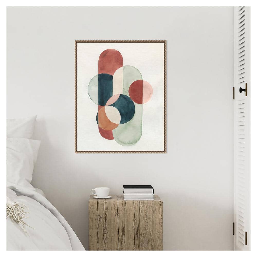 Loops and Bounds I Abstract Canvas Print with Bronze Frame