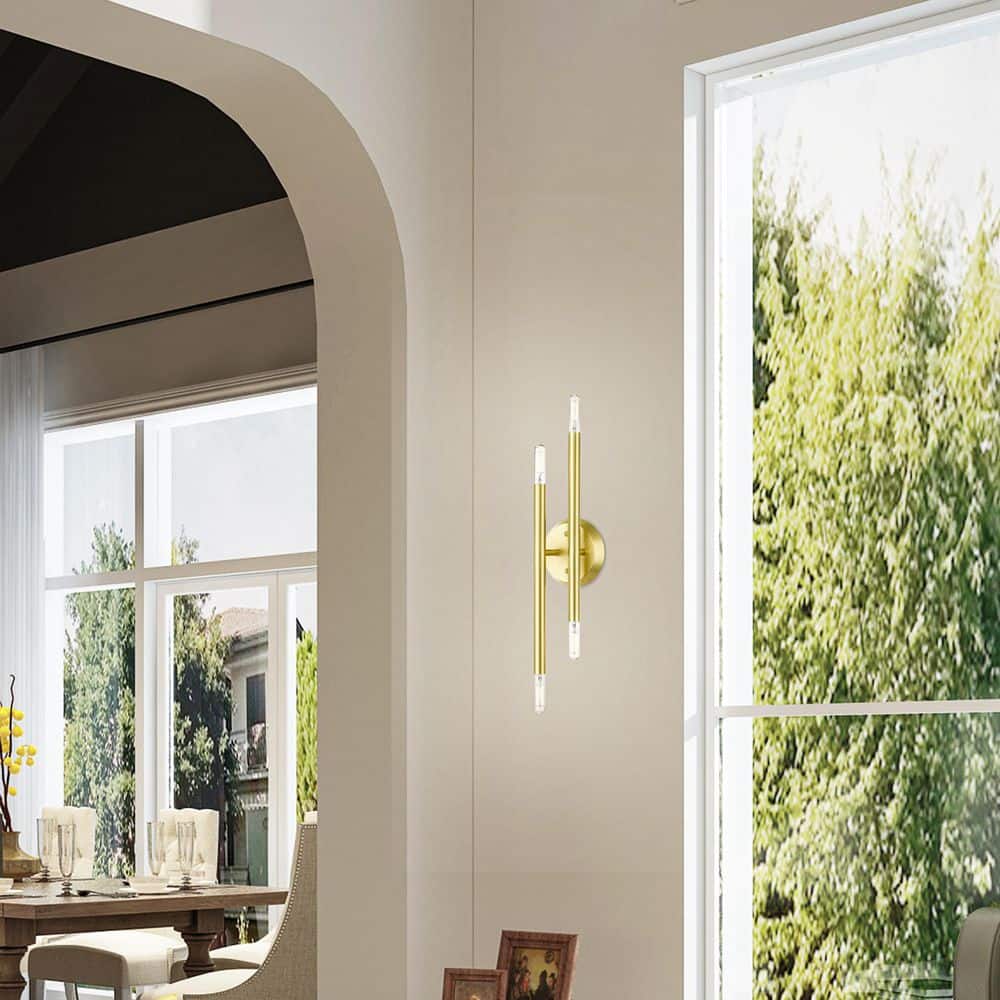 Soho Satin Brass 4-Light Dimmable ADA Wall Sconce