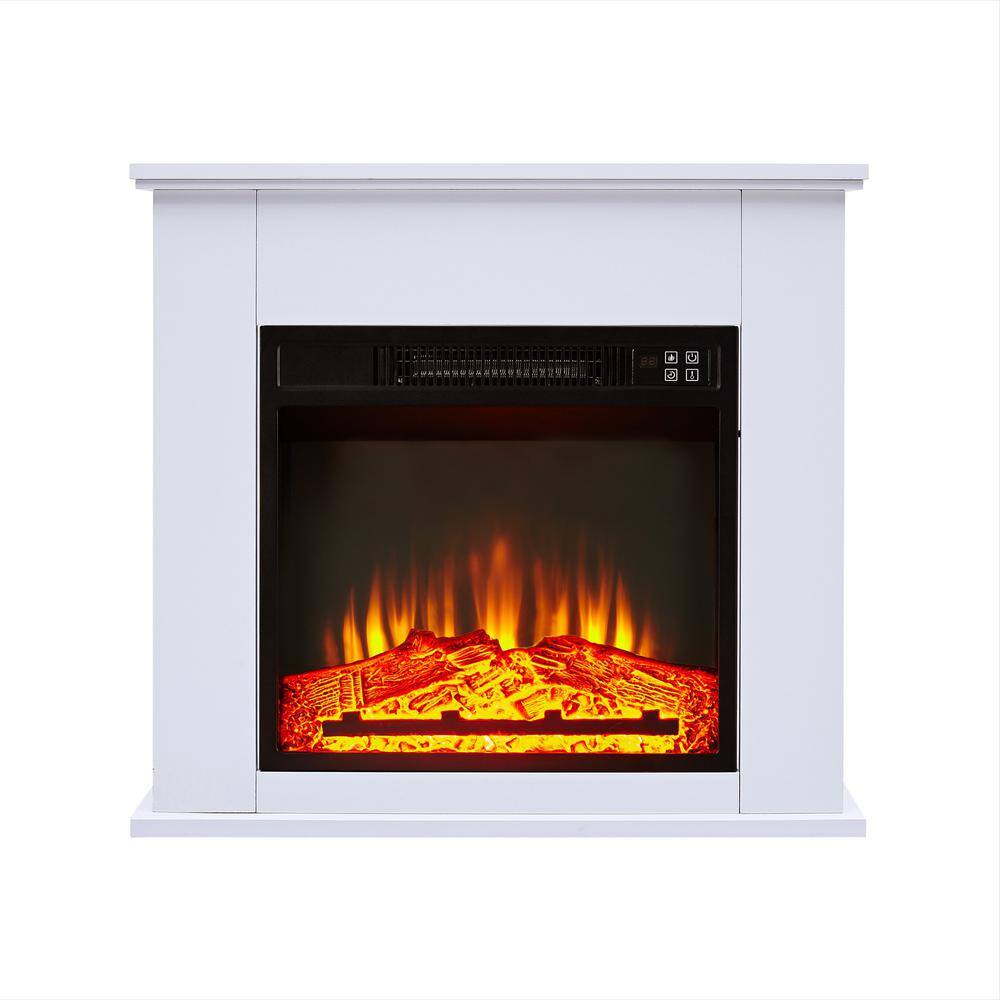 Clihome 25 in. 1400-Watt Electric Fireplace Mantel Heater, Freestanding  Space Stove with Remote Control u0026 Realistic Flames CL-SEF5853 - The Home  Depot