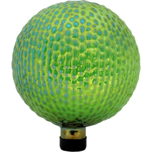 Sunnydaze Decor 10 in. Green Textured Surface Outdoor Garden Gazing Globe Ball