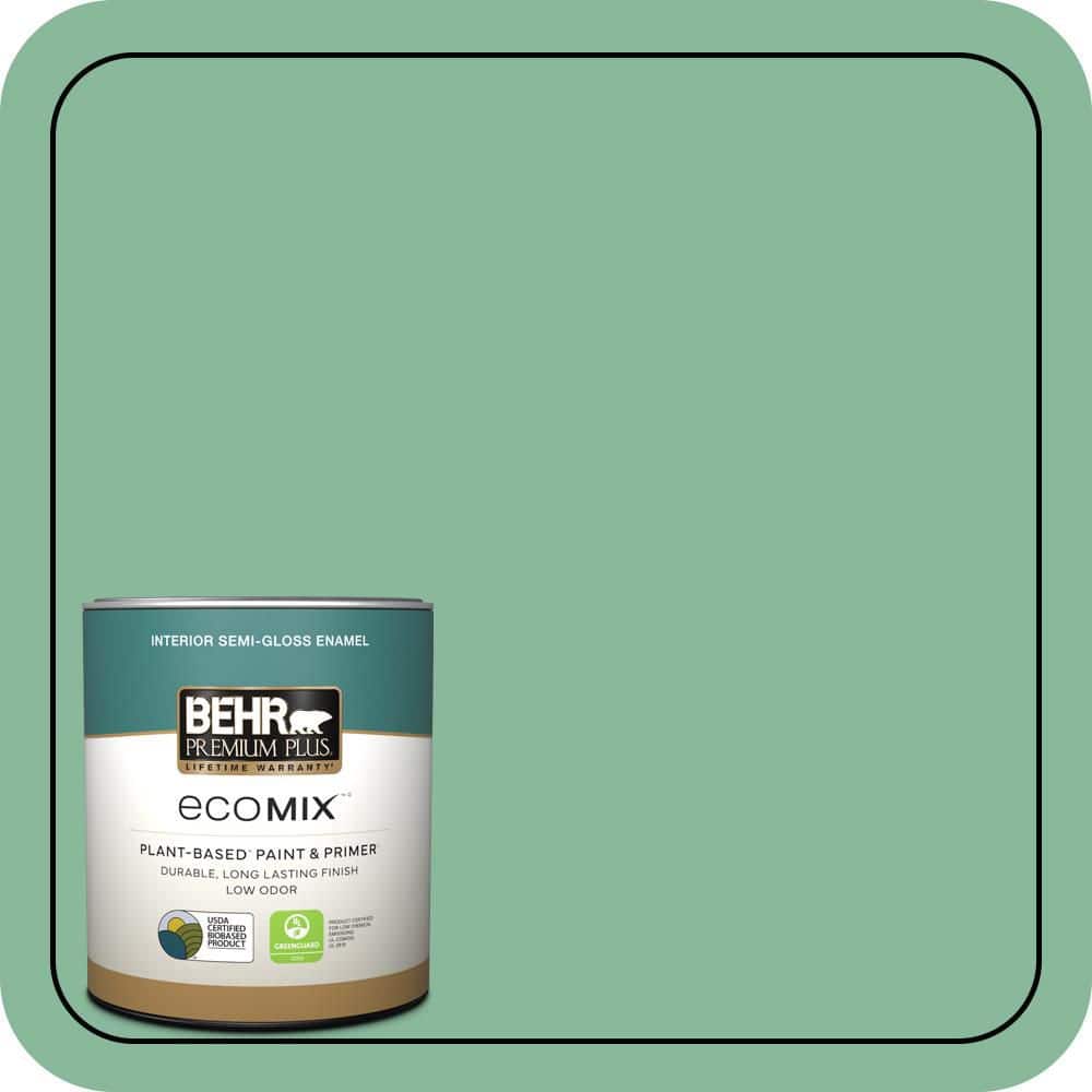 1 qt. #470D-4 Garden View Semi-Gloss Enamel EcoMix Plant-Based Interior Paint & Primer price history on PriceWatchPro
