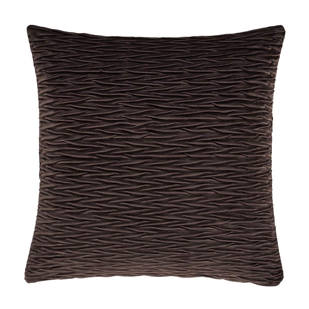 Toulhouse Ripple Mink Polyester 20 in. Square Decorative Throw Pillow Cover