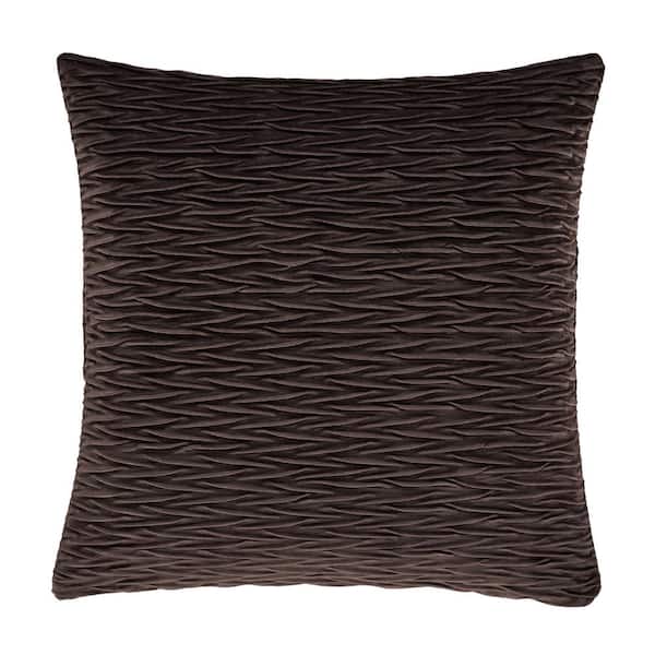 Unbranded Toulhouse Ripple Mink Polyester 20 in. Square Decorative Throw Pillow Cover 20 x 20 in.