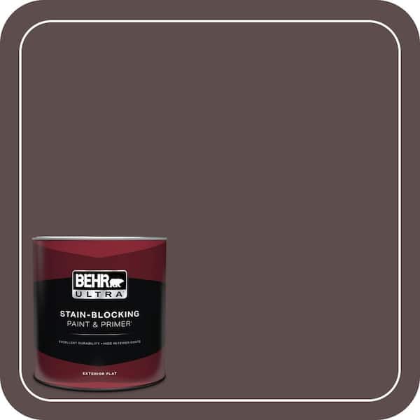 BEHR ULTRA 1 qt. #740B-7 Smooth Coffee Flat Exterior Paint & Primer