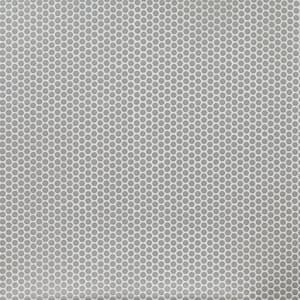 Gray Glossy Penny Round 11.3 in. x 12.2 in. x 6 mm Porcelain Mesh Mounted Mosaic Tile (0.96 sq. ft. / Each)