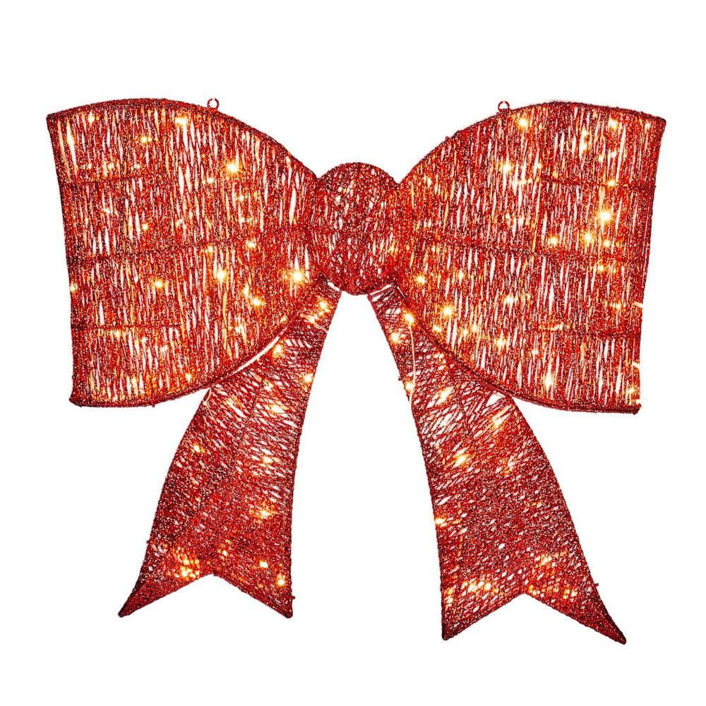 25 in. Red Pre-lit Outdoor Giant Bowknot Christmas Decoration price history on PriceWatchPro