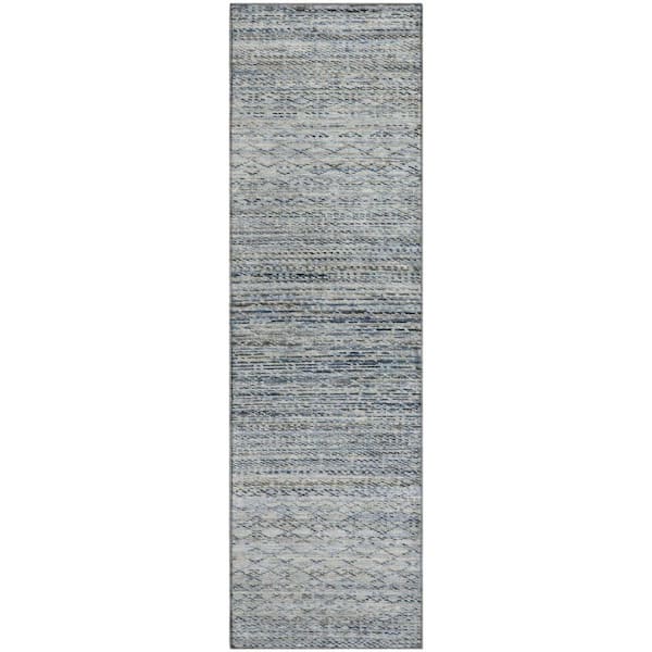 Mayfield Premium Machine Washable Abstract AMF2150 Linen 2 ft. x 7 ft. Runner Rug