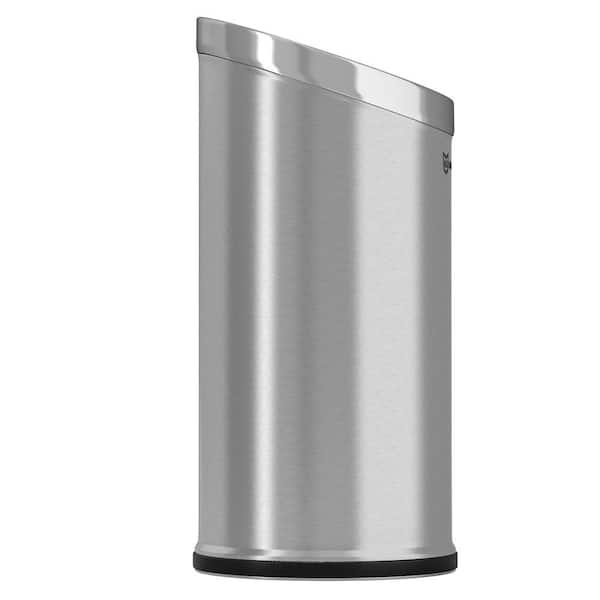 HLS COMMERCIAL 15 Gal. Stainless Steel Trash Can with Galvanized 