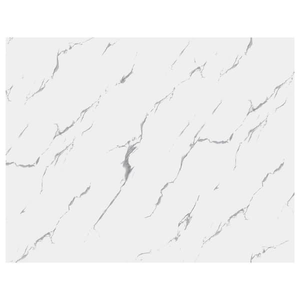 White Marble 12MIL 12 in. x24 in. Waterproof Click Lock Vinyl Plank Flooring, SPC Rigid Core Flooring(24sq. ft. /box)