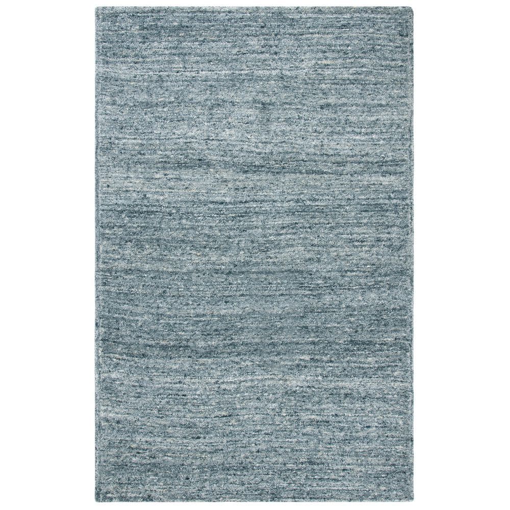 SAFAVIEH Himalaya Blue/Gold 5 ft. x 8 ft. Solid Color Area Rug HIM413F ...