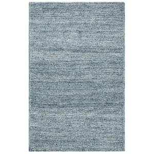 Himalaya Blue/Gold 5 ft. x 8 ft. Solid Color Area Rug