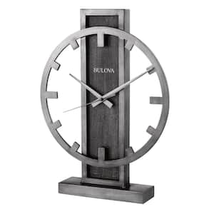 Contemporary Table Clock with Silver Tone Metal Case