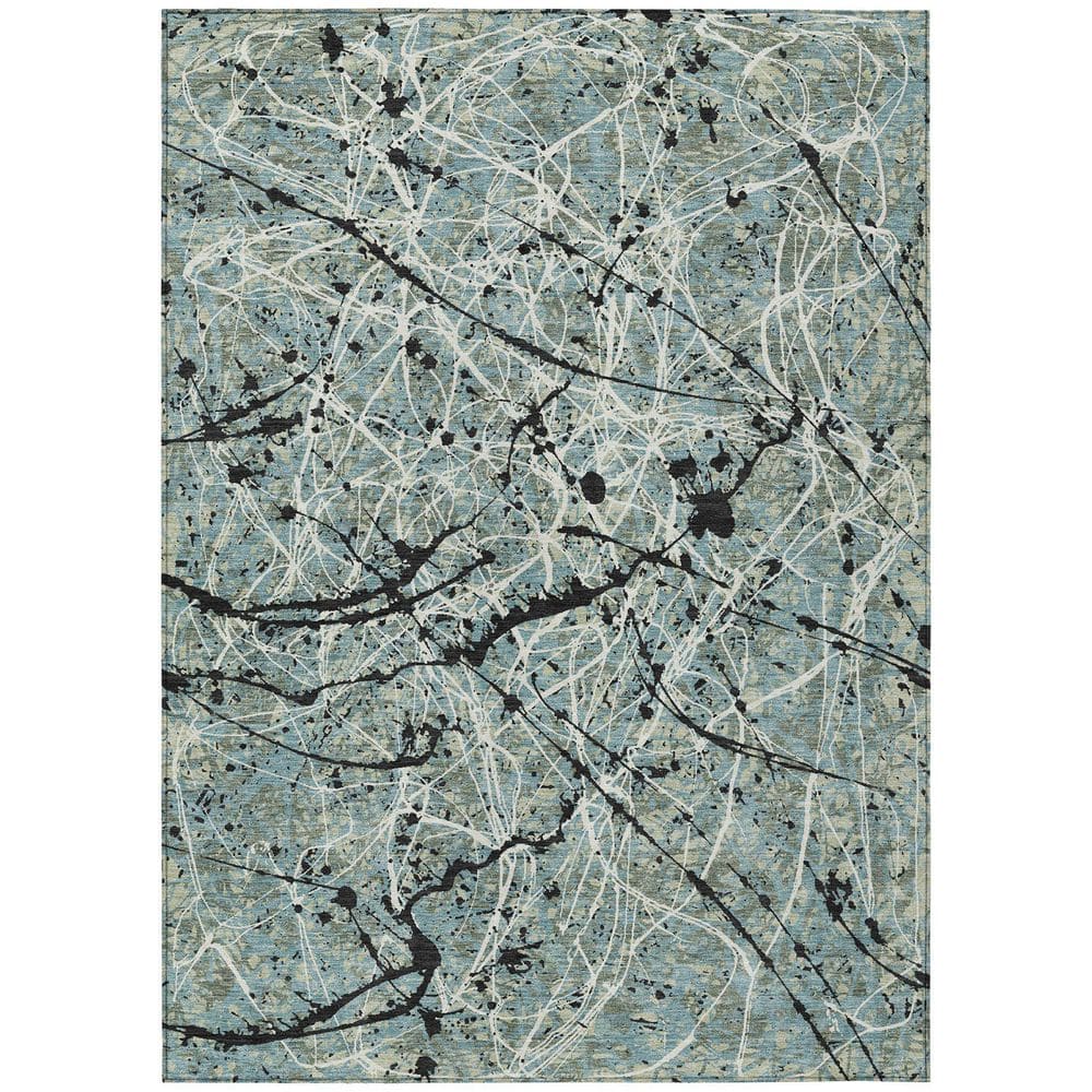 Chantille Machine Washable Indoor/Outdoor Abstract ACN2389 Aloe 8 ft. x 10 ft. Area Rug price history on PriceWatchPro