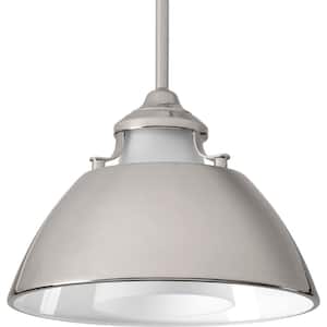 Carbon Collection 1-light Polished Nickel Pendant
