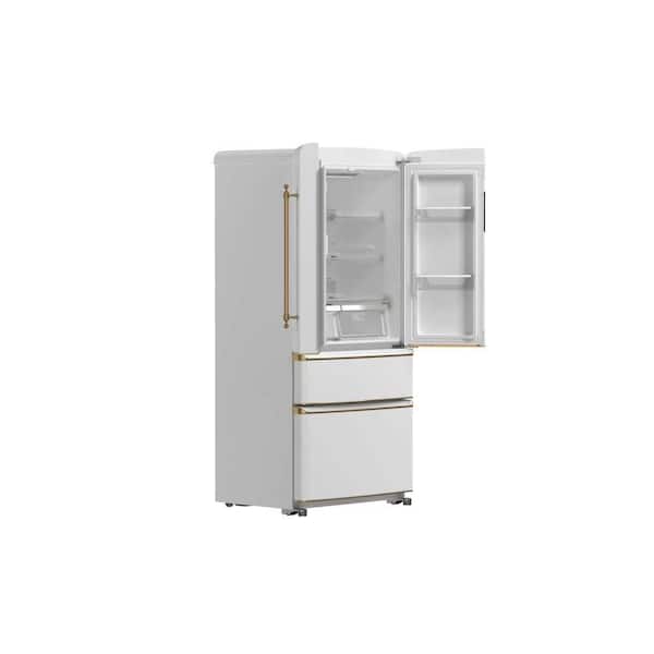 Forno Luigi 33 in. French Door Refrigerator in White, 18 cu. ft