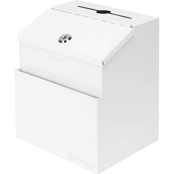 Suggestion and Ballot Drop Box with Paper Holder and Key Lock