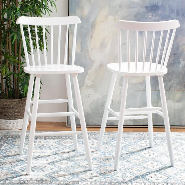 Galena 43.1 in. White Bar Stool (Set of 2)