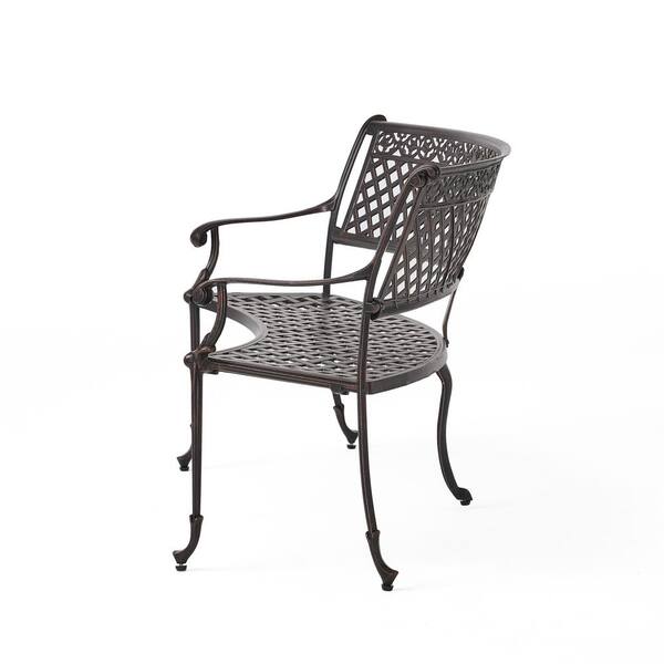 Sebastian 65 in. Copper Aluminum Outdoor Patio Bench